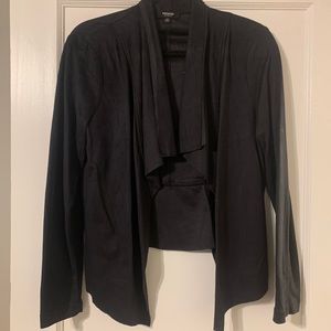 Navy velour shrug jacket